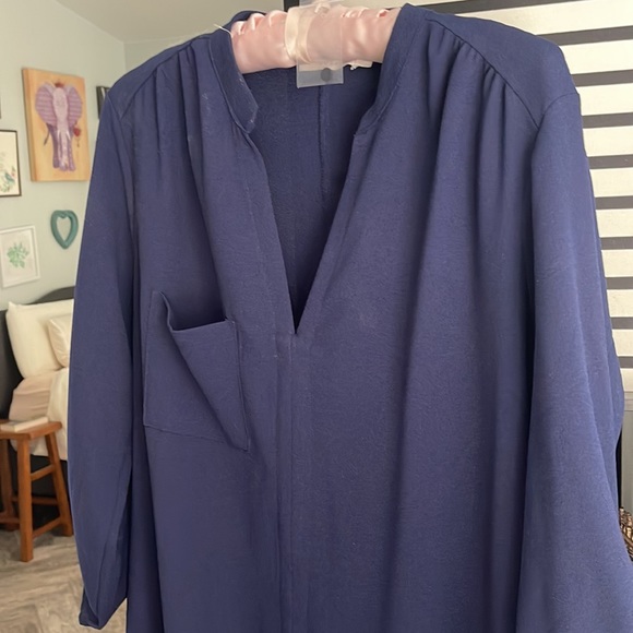 Brand new navy dress arms button up - Picture 3 of 4